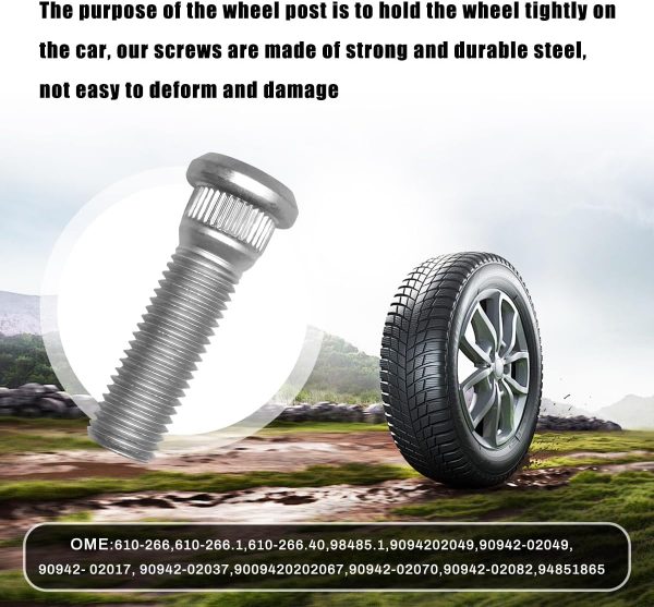 Wevdn Automotive Lug Bolts M12x1.5 Stainless Steel-2