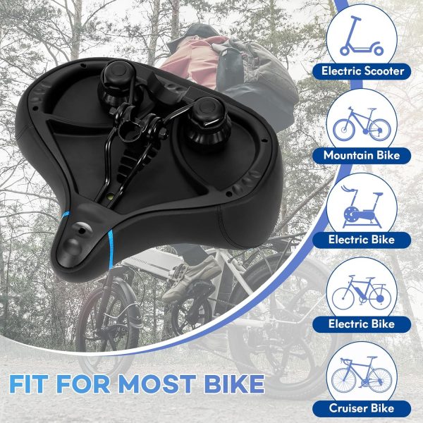 Soarify Bike Seat BLACK BLUE Ergonomic Comfortable-5