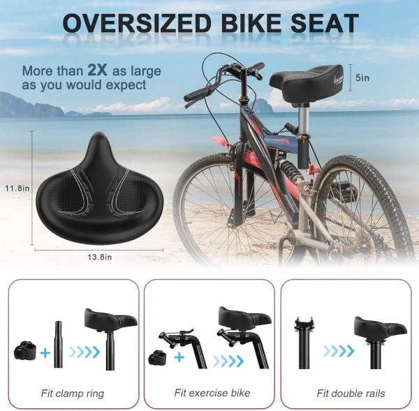 Bluewind Oversized Bike Seat for Comfort Cycling-2