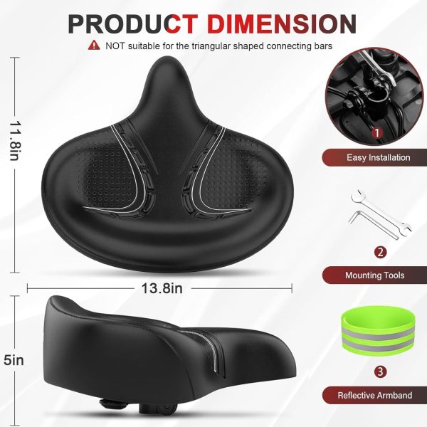 Bluewind Oversized Bike Seat for Comfort Cycling-4
