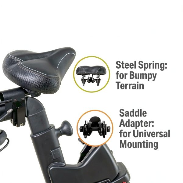Bikeroo Extra Wide Bike Seat Faux Leather-3