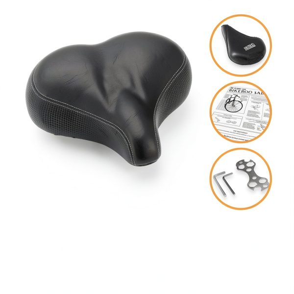 Bikeroo Extra Wide Bike Seat Faux Leather-5