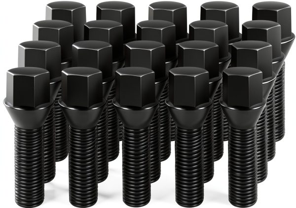 Dynofit Hex Wheel Bolt 45mm Black Alloy Steel-0
