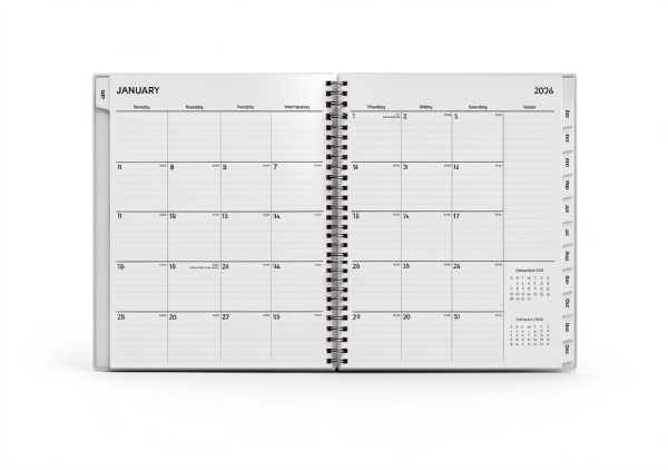 2026 Planner Blue Sky L Shaped Paper Planner-3