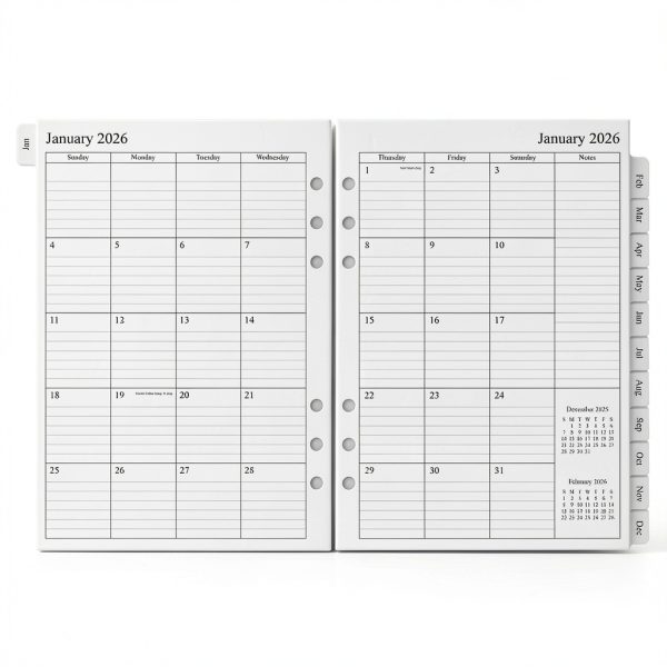 newestor A5 Planner Refills Leather Paper-3