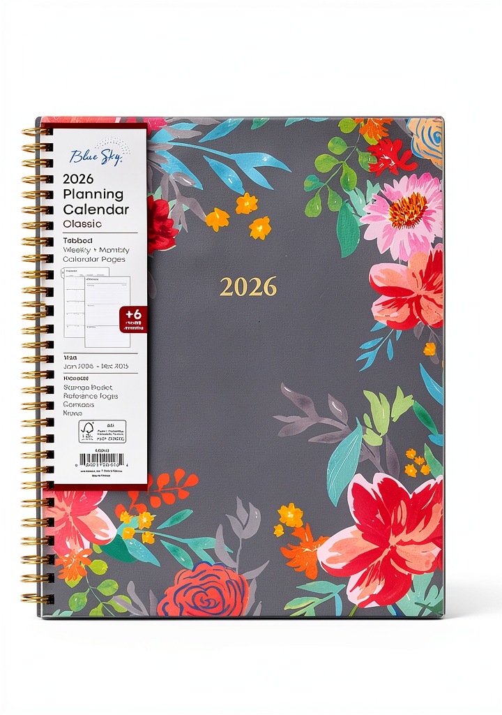 Blue Sky Sophie 2026 planner open on a desk