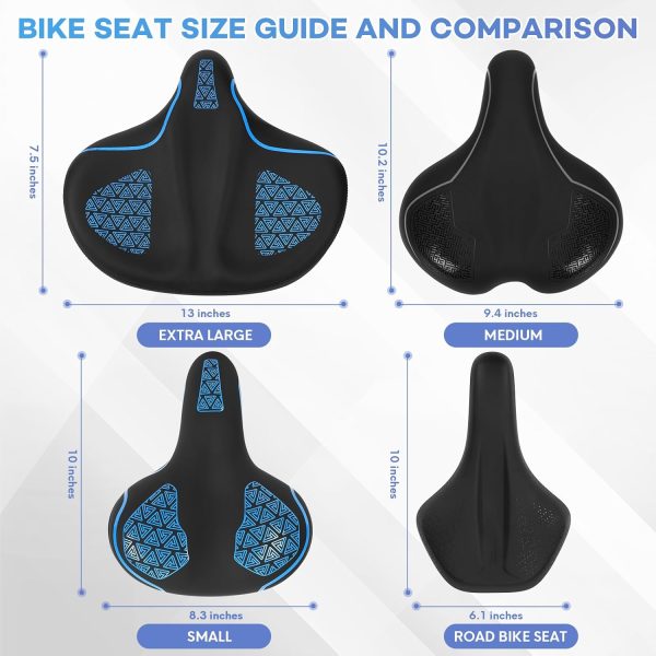 Soarify Bike Seat BLACK BLUE Ergonomic Comfortable-4
