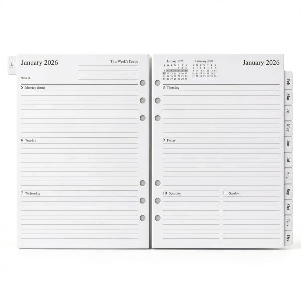 newestor A5 Planner Refills Leather Paper-2