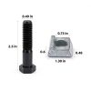 Wheel Studs SyunsXoon Hex Iron Bolt for Mobile Home-1