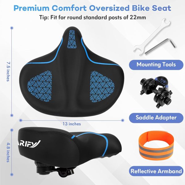 Soarify Bike Seat BLACK BLUE Ergonomic Comfortable-3