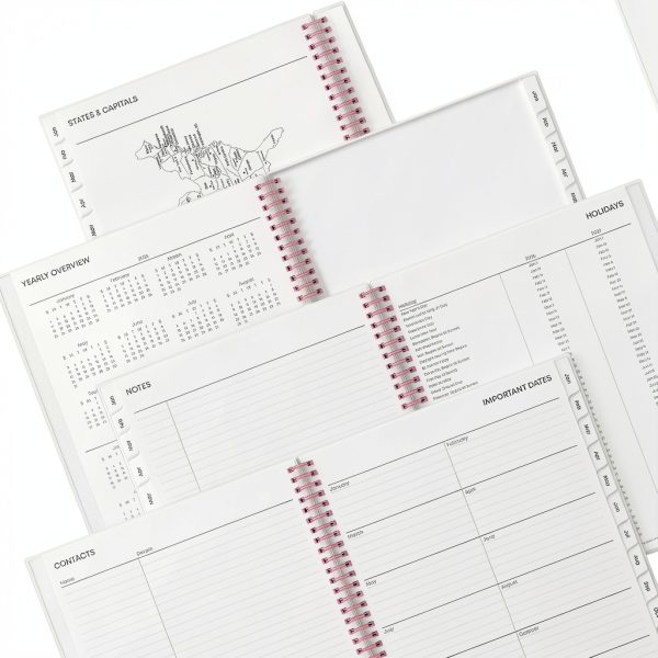2026 Planner Blue Sky L Shaped Paper Planner-6