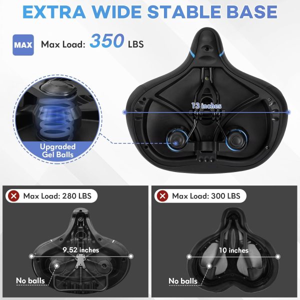 Soarify Bike Seat BLACK BLUE Ergonomic Comfortable-1