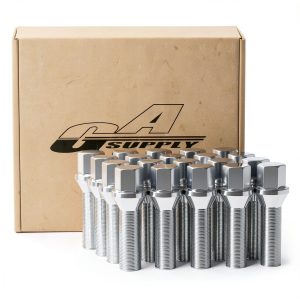 GAsupply Chrome Lug Bolts 40mm Shank Silver-0