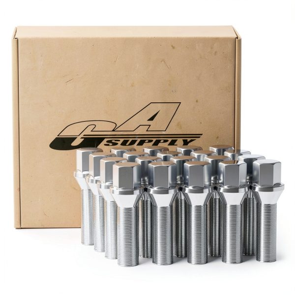 GAsupply Chrome Lug Bolts 40mm Shank Silver-0