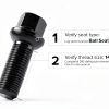 Hex Lug Bolt StanceMagic Black Alloy Steel 33mm-1
