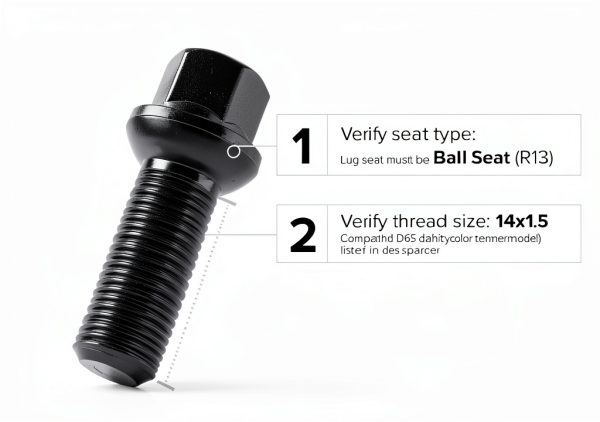Hex Lug Bolt StanceMagic Black Alloy Steel 33mm-1
