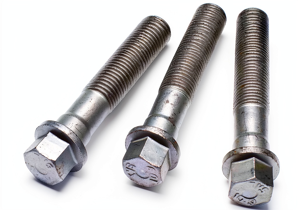 Dorman wheel hub bolt being installed on a car suspension