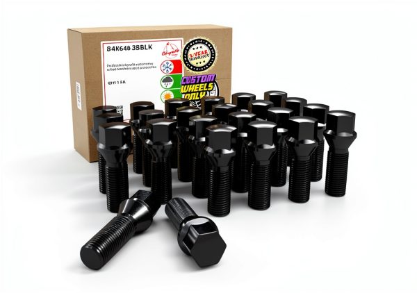 M14 x 1.5 Lug Bolt Wheel Accessories Parts Black-0