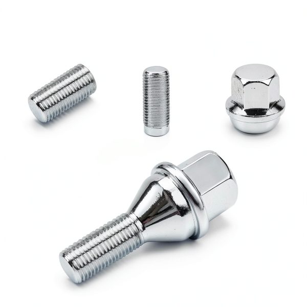 Dtomi M12x1.25 Left Hand Wheel Lug Nuts Set of 20 Steel Hex Bolts-6