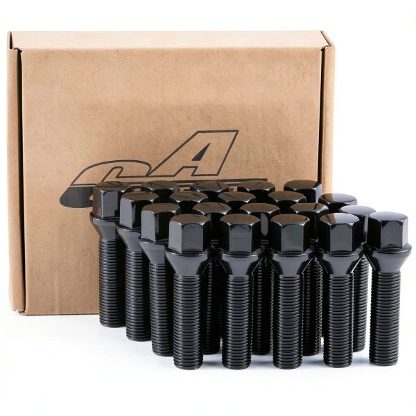 Wheel Lug Bolt GAsupply 40mm Black Hex for BMW X3 X5-0