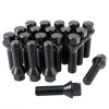 Lujiani Wheel Lug Bolt M14x1.5 40mm Shank Black Hex Bolt Pack of 20-0