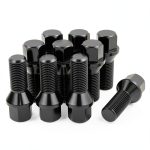 M14x1.5 Wheel Lug Bolt LUJIANI Black Oxide 28mm Shank Pack of 10-0