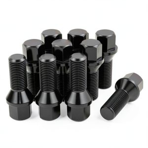 M14x1.5 Wheel Lug Bolt LUJIANI Black Oxide 28mm Shank Pack of 10-0