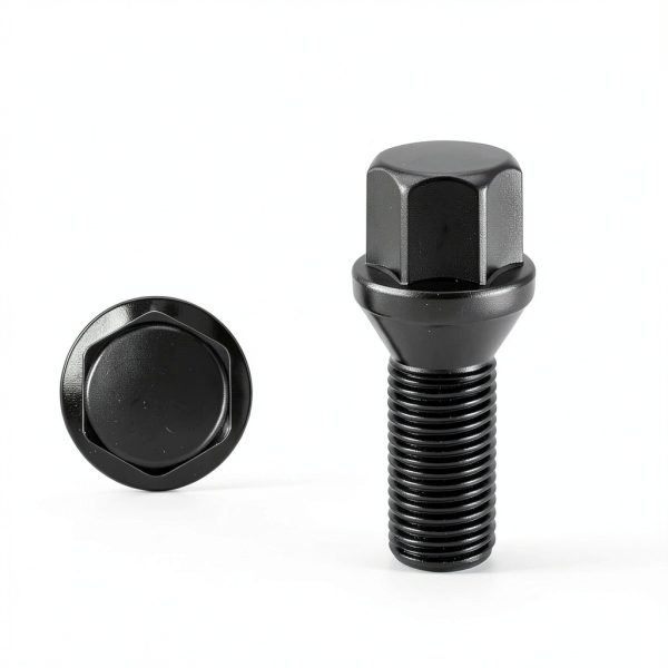 M14x1.5 Wheel Lug Bolt LUJIANI Black Oxide 28mm Shank Pack of 10-1
