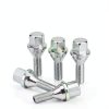 Dynofit 19mm Hex-28mm Shank Wheel Bolt 20pcs Black Silver Steel-2