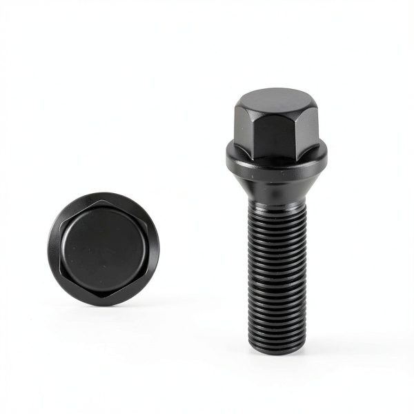 Lujiani Wheel Lug Bolt M14x1.5 40mm Shank Black Hex Bolt Pack of 20-1