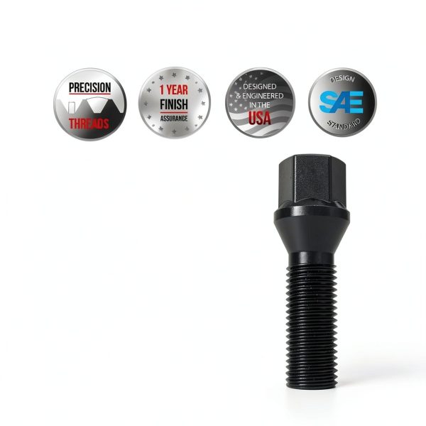 Wheel Accessories Parts Hex Black Lug Bolt Pack 20pcs M14x1.5-2