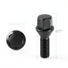 LUJIANI Wheel Lug Bolt M12x1.25 28mm Shank Black Hexagon Fastener Pack-1