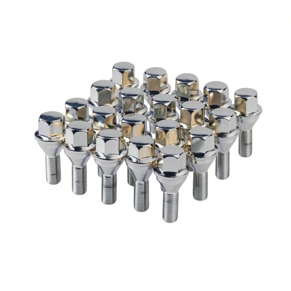 Dtomi M12x1.25 Left Hand Wheel Lug Nuts Set of 20 Steel Hex Bolts-1