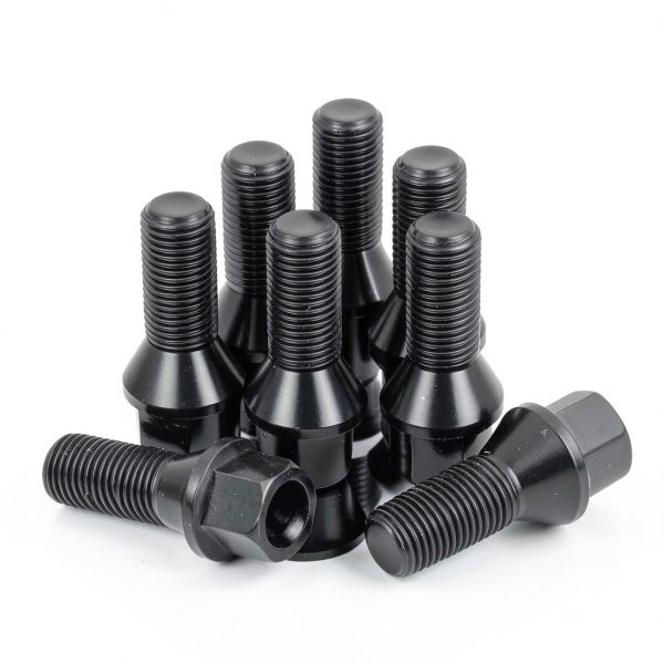 Audi Wheel Bolts dynofit 14x1.5 Black Hex Lug Set of 20-6