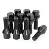 LUJIANI Wheel Lug Bolt M12x1.25 28mm Shank Black Hexagon Fastener Pack-0