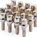 Dtomi M12x1.25 Left Hand Wheel Lug Nuts Set of 20 Steel Hex Bolts-0