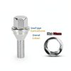 Dynofit 19mm Hex-28mm Shank Wheel Bolt 20pcs Black Silver Steel-1