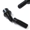 LUJIANI Wheel Lug Bolt M12x1.25 28mm Shank Black Hexagon Fastener Pack-2