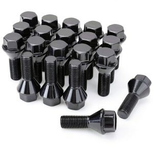VODCACA M12x1.25 Hex Wheel Bolt - Black Iron for Jeep Cherokee, Dodge-0