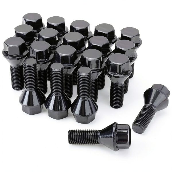 VODCACA M12x1.25 Hex Wheel Bolt - Black Iron for Jeep Cherokee, Dodge-0