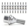 VODCACA M12x1.25 Hex Wheel Bolt Set 20pcs Silver Grade 2 Iron-0