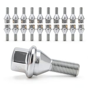 VODCACA M12x1.25 Hex Wheel Bolt Set 20pcs Silver Grade 2 Iron-0