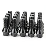 Audi Wheel Bolts dynofit 14x1.5 Black Hex Lug Set of 20-0