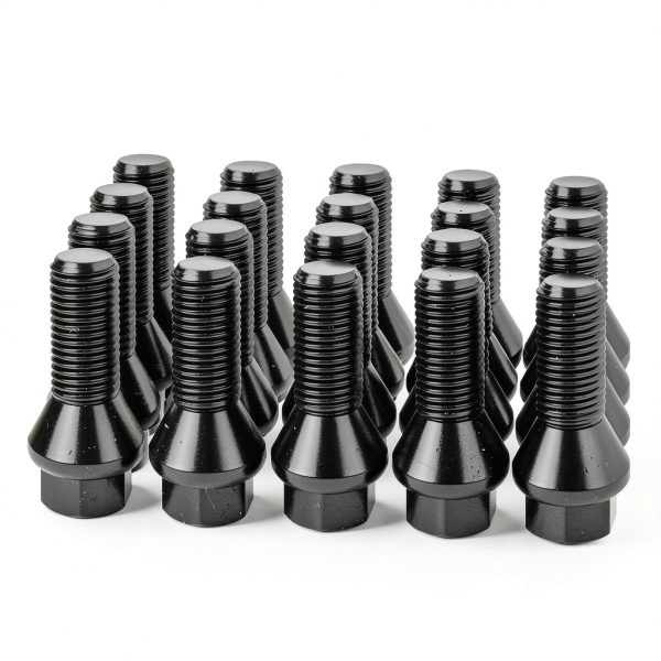 Audi Wheel Bolts dynofit 14x1.5 Black Hex Lug Set of 20-0