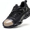 Steel Toe Shoes for Men Women Lightweight Safety Sneakers Composite Toe Work Shoes Puncture Proof Industrial Construction Shoes Black-1