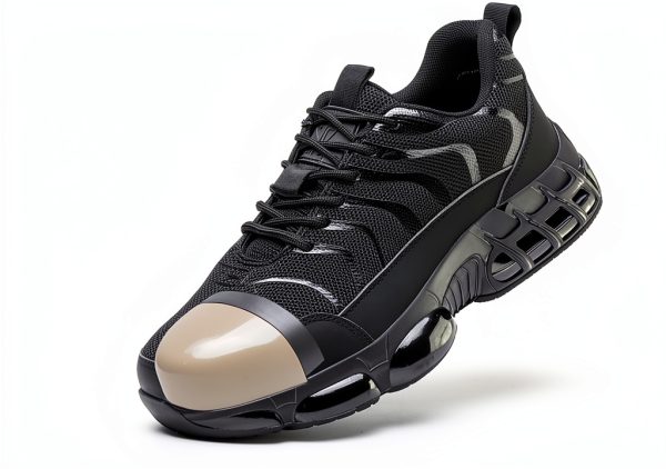 Steel Toe Shoes for Men Women Lightweight Safety Sneakers Composite Toe Work Shoes Puncture Proof Industrial Construction Shoes Black-1