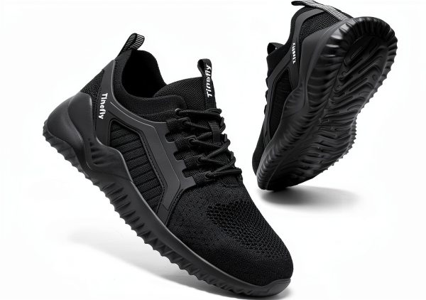 Tinefiy Steel Toe Shoes for Women Work Sneakers Lightweight Comfortable Safety Toe Slip On Puncture Proof Footwear Indestructible Shoe-6