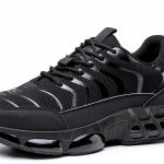 Steel Toe Shoes for Men Women Lightweight Safety Sneakers Composite Toe Work Shoes Puncture Proof Industrial Construction Shoes Black-0