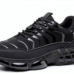 Steel Toe Shoes for Men Women Lightweight Safety Sneakers Composite Toe Work Shoes Puncture Proof Industrial Construction Shoes Black-0