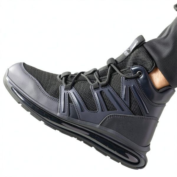 SYLPHID Men Steel Toe Sneakers Women Safety Shoes High Top Air Cushion-2